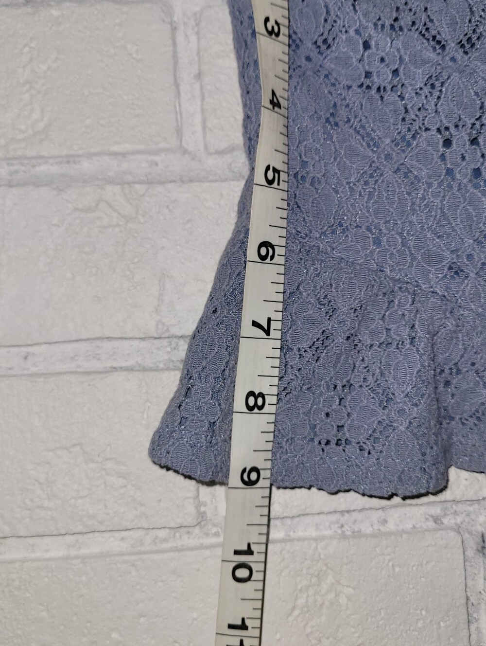 Art Class Girls Dusty Blue Floral Lace Ruffle Shorts - Size S (6/6X) - Picture 5 of 7